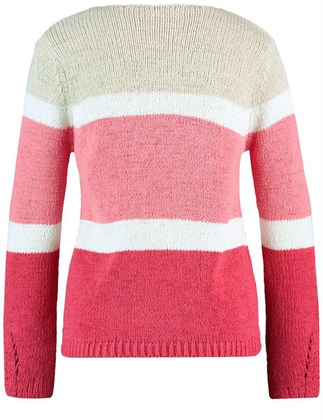 Gerry Weber Edition Pull en tricot avec blocage de couleur - rose (03092)
