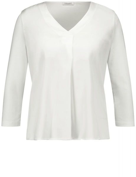 Gerry Weber Edition Shirt mit 3/4 Ärmeln - beige/weiß (99700)