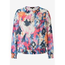 More & More Chiffon blouse with abstract print - pink/orange/blue (4345)
