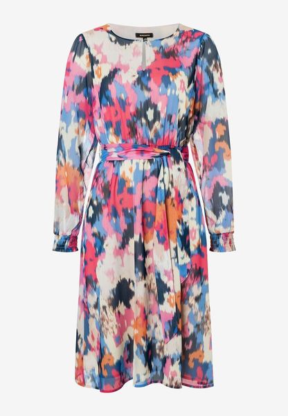 More & More Chiffon Print Dress - pink/blue (4345)