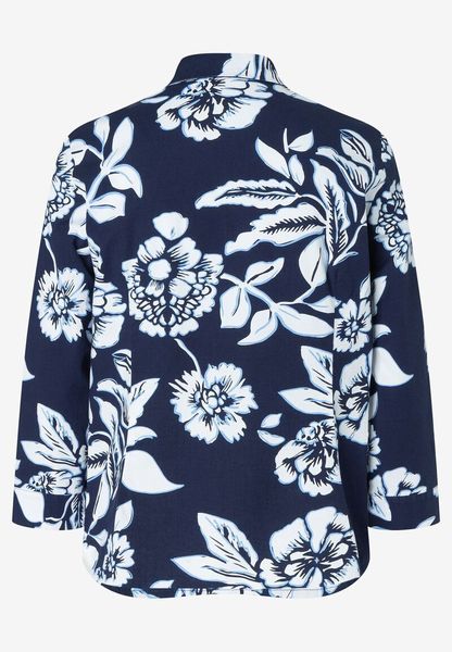 More & More Shirt blouse with floral print - blue (3379)