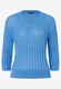 More & More Ajour sweater with 3/4 sleeves - blue (0345)