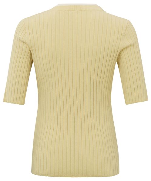 Yaya Taillierter Pullover mit halben Ärmeln - gelb (40925)