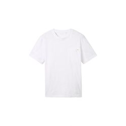 Tom Tailor Basic T-shirt in a melange look - white (20000)