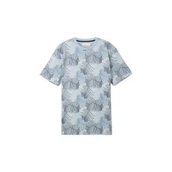 Tom Tailor T-Shirt mit Allover-Print  - blau (35094)