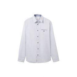 Tom Tailor Shirt with structure - blue (34703)