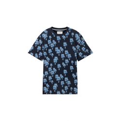 Tom Tailor T-shirt with palm print - blue (35062)