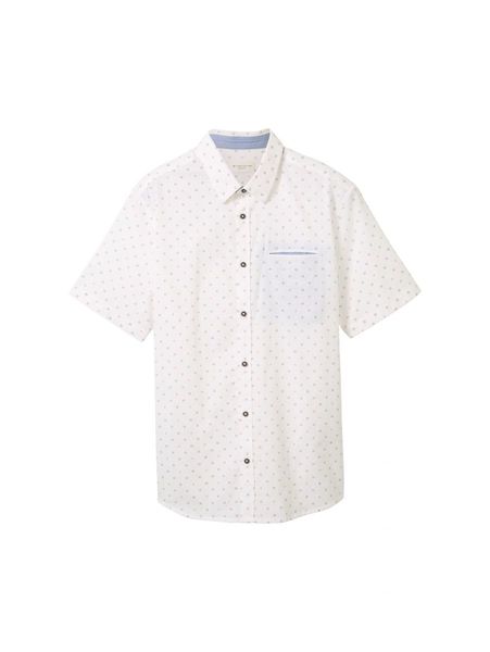 Tom Tailor Kurzarmhemd mit Print - weiß (34713)