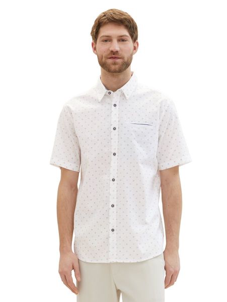 Tom Tailor Short-sleeved shirt with a print - white (34713)