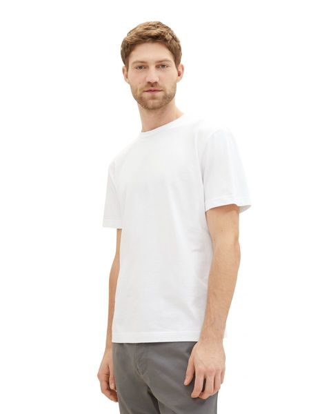 Tom Tailor Basic T-shirt with logo print - white (20000)