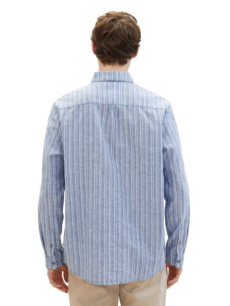 Tom Tailor Hemd mit Leinen - blau (34724)