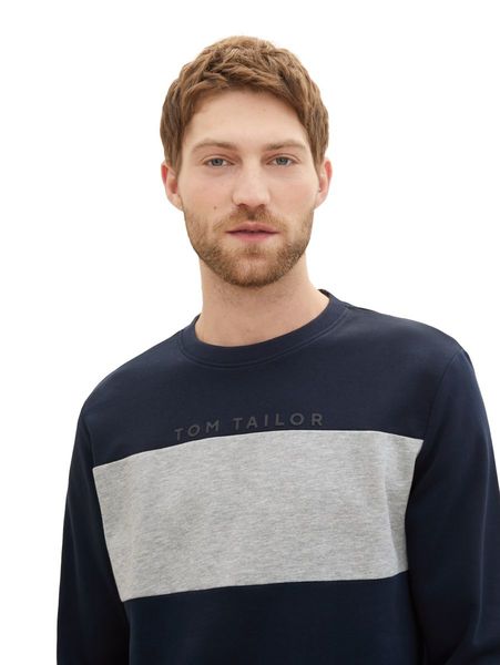 Tom Tailor Sweatshirt with a logo print - blue (10668)