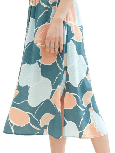 Tom Tailor Printed airblow skirt - orange/green (34845)