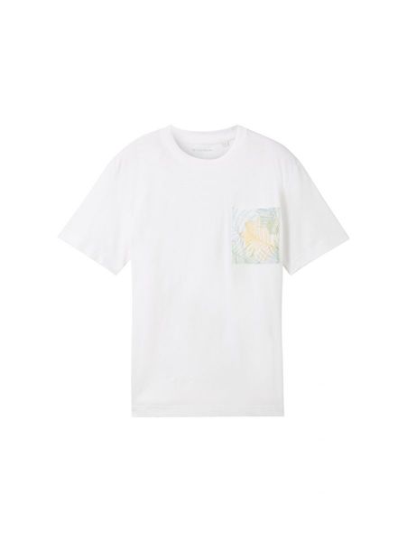 Tom Tailor T-Shirt mit Print Detail - weiß (20000)