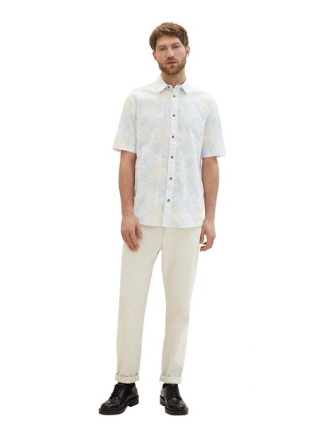 Tom Tailor Kurzarmhemd mit Print - weiß (35093)