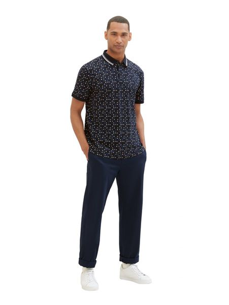 Tom Tailor Allover printed polo - blue (34613)