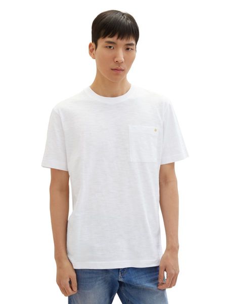 Tom Tailor T-shirt basique au look chiné - blanc (20000)