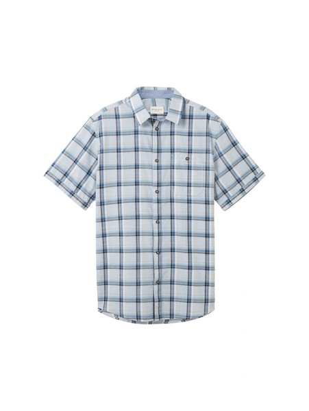 Tom Tailor Cotton check shirt - blue (34700)