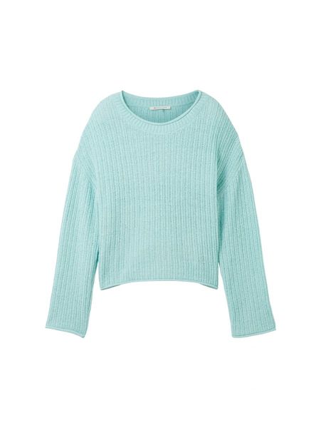 Tom Tailor Denim Knitted sweater with structure - blue (13117)