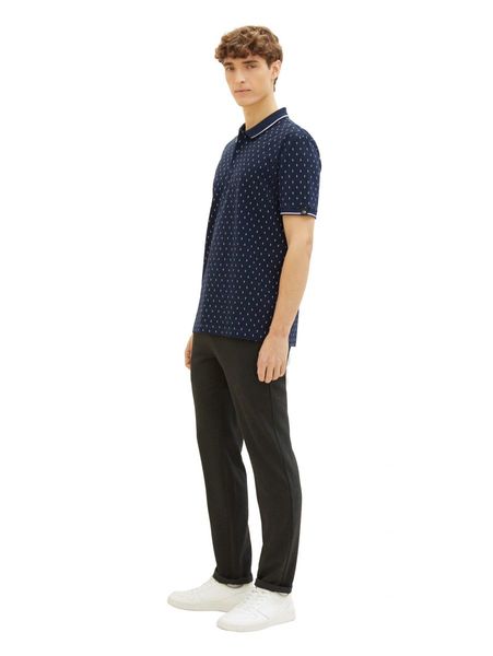 Tom Tailor Denim Polo shirt with all-over print - blue (34994)