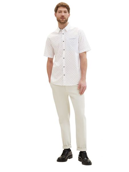 Tom Tailor Kurzarmhemd mit Print - weiß (34713)