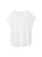 Tom Tailor T-Shirt aus Materialmix - weiß (10315)