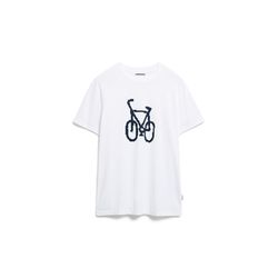Armedangels T-Shirt - Jaames Fun Bike - white (188)