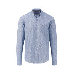 Fynch Hatton Hemd mit Alloverprint - blau (607)