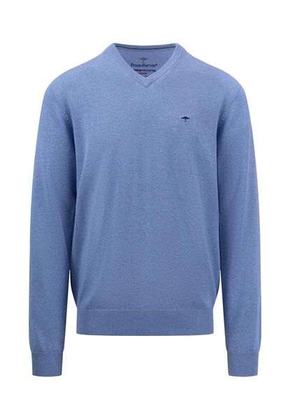 Fynch Hatton Soft fine knit sweater - blue (604)