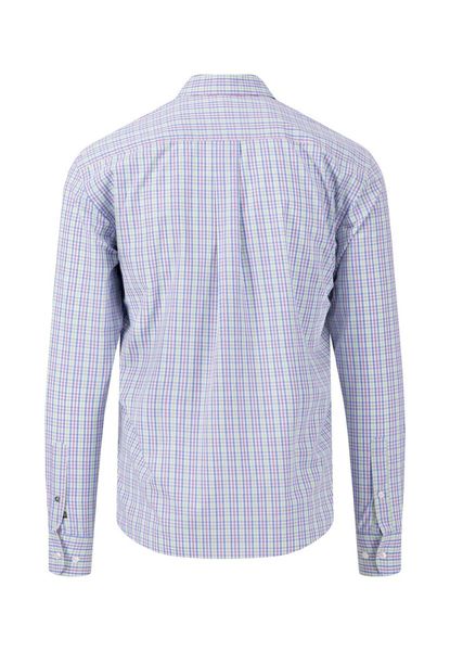 Fynch Hatton Casual fit: checked shirt - pink/blue (404)