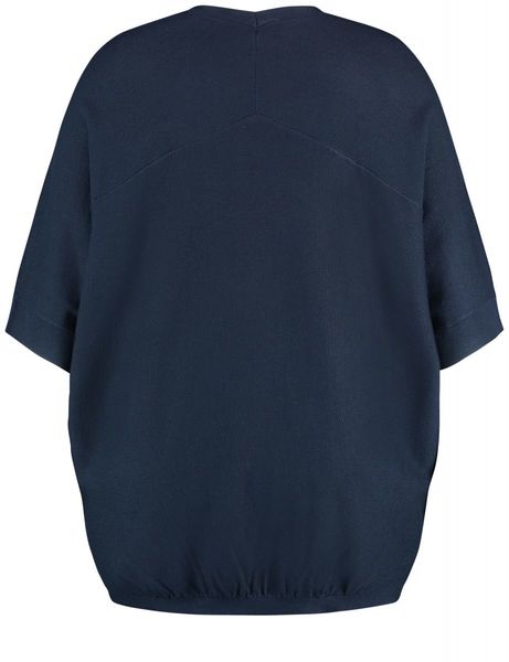 Samoon Oversized cardigan with batwing sleeves - blue (08100)