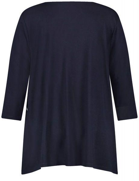 Samoon T-shirt avec motif sur le devant - bleu (08102)