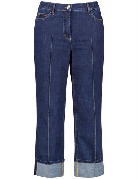 Samoon 7/8 Jeans mit Kontraststepp - blau (08999)