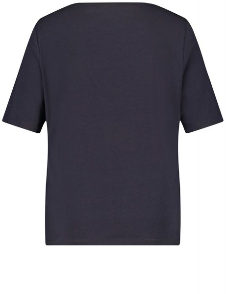 Samoon T-shirt avec imprimé sur le devant - bleu (08102)