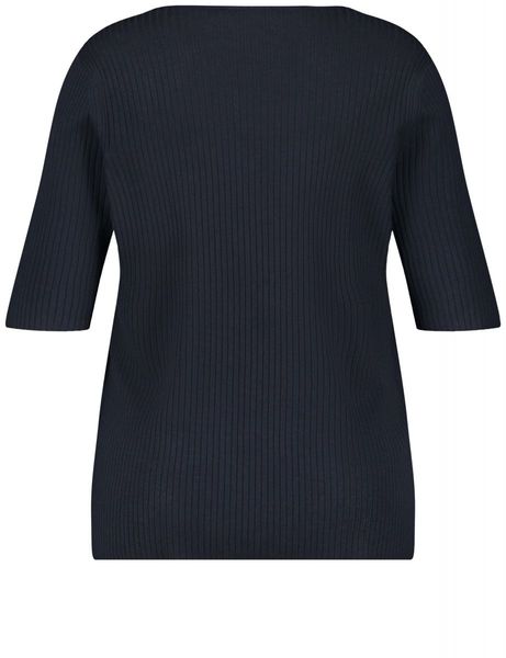 Samoon Pullover with half sleeves - blue (08100)