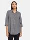 Samoon 3/4 sleeve blouse with stripe design - blue (08102)