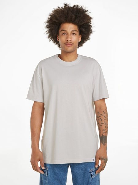 Calvin Klein Jeans Lässiges langes Baumwoll-T-Shirt - grau (PC8)