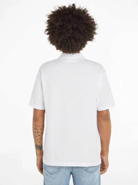 Calvin Klein Jeans Polo mit Struktur - weiß (YAF)