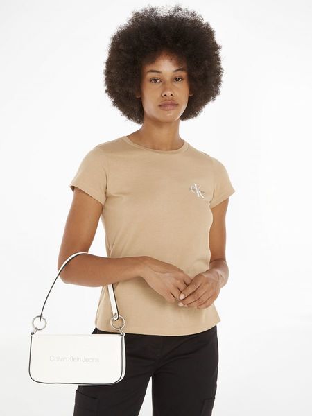 Calvin Klein Pochette d'épaule sculptée - Mono - blanc (0LI)