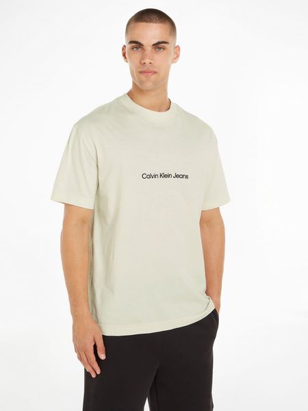 Calvin Klein Jeans Lässiges T-Shirt Mit Logo Auf Dem Rücken - weiß (CGA)