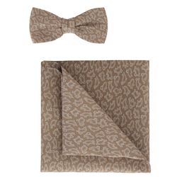 Olymp Bow tie / pocket square set - brown/beige (22)