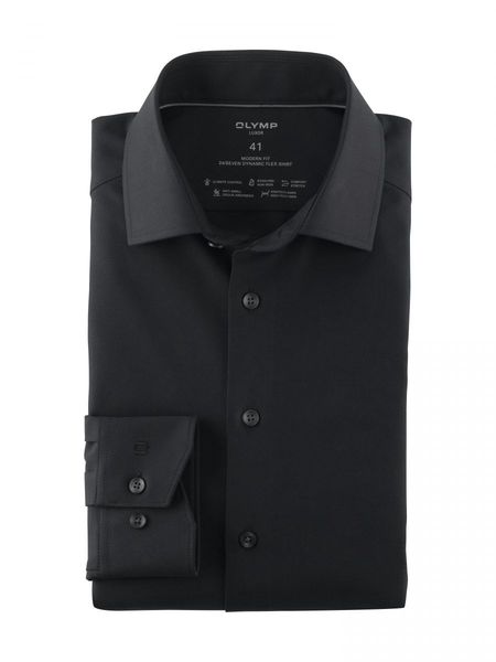 Olymp Modern Fit : chemise d'affaires - noir (68)