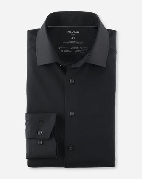 Olymp Modern Fit : business shirt - black (68)