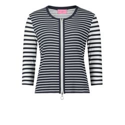 So Cosy Shirt jacket with a ribbed structure - white/blue (8812)