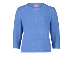 So Cosy Chunky knit sweater with texture - blue (8026)