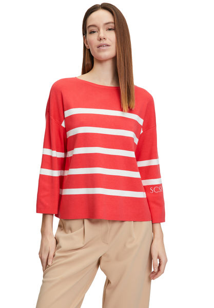 So Cosy Knitted sweater with 7/8 sleeves - red (4912)