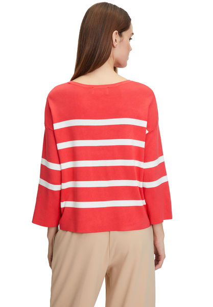 So Cosy Pull en maille manches 7/8 - rouge (4912)
