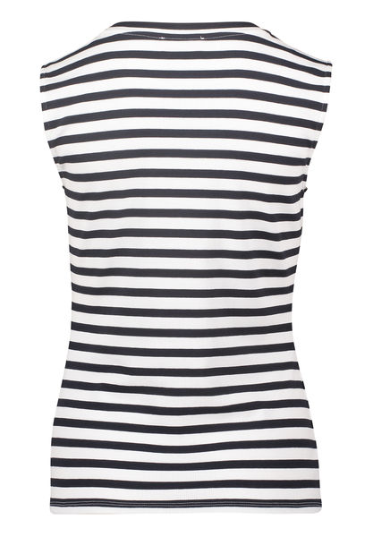 So Cosy Striped top with ribbed structure - white/black (8812)
