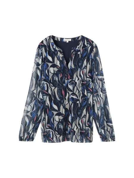 Tom Tailor Mesh blouse - blue (35892) - S