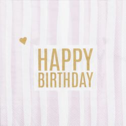 Räder Serviette (33x33cm) - pink/weiß (0)